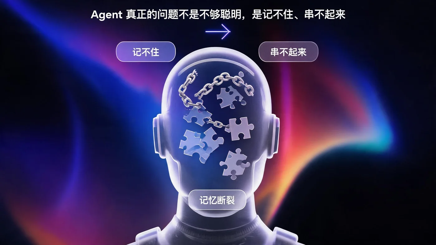 Agent 真正的问题不是不够聪明,是记不住、串不起来